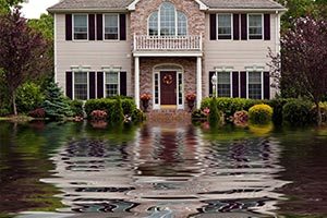 Water damage restoration services including flash flood damages from severe storms