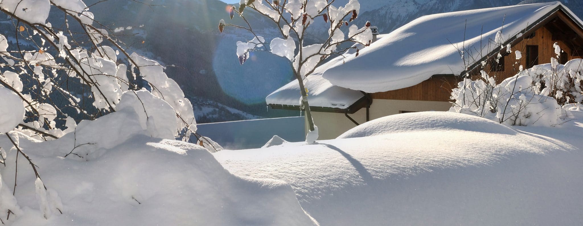 Snow covered roof of a home