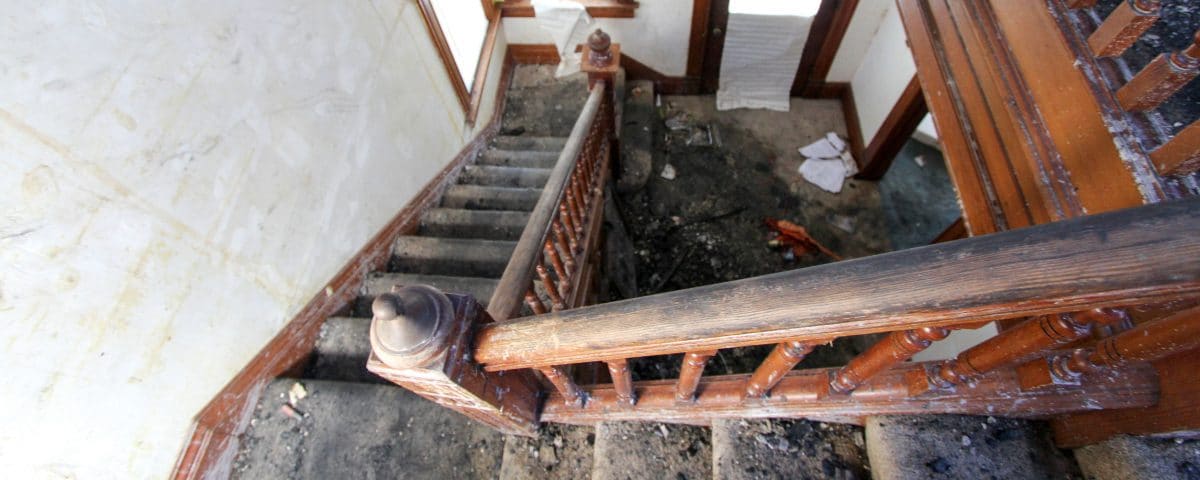 Fire Damage in a Stairwell