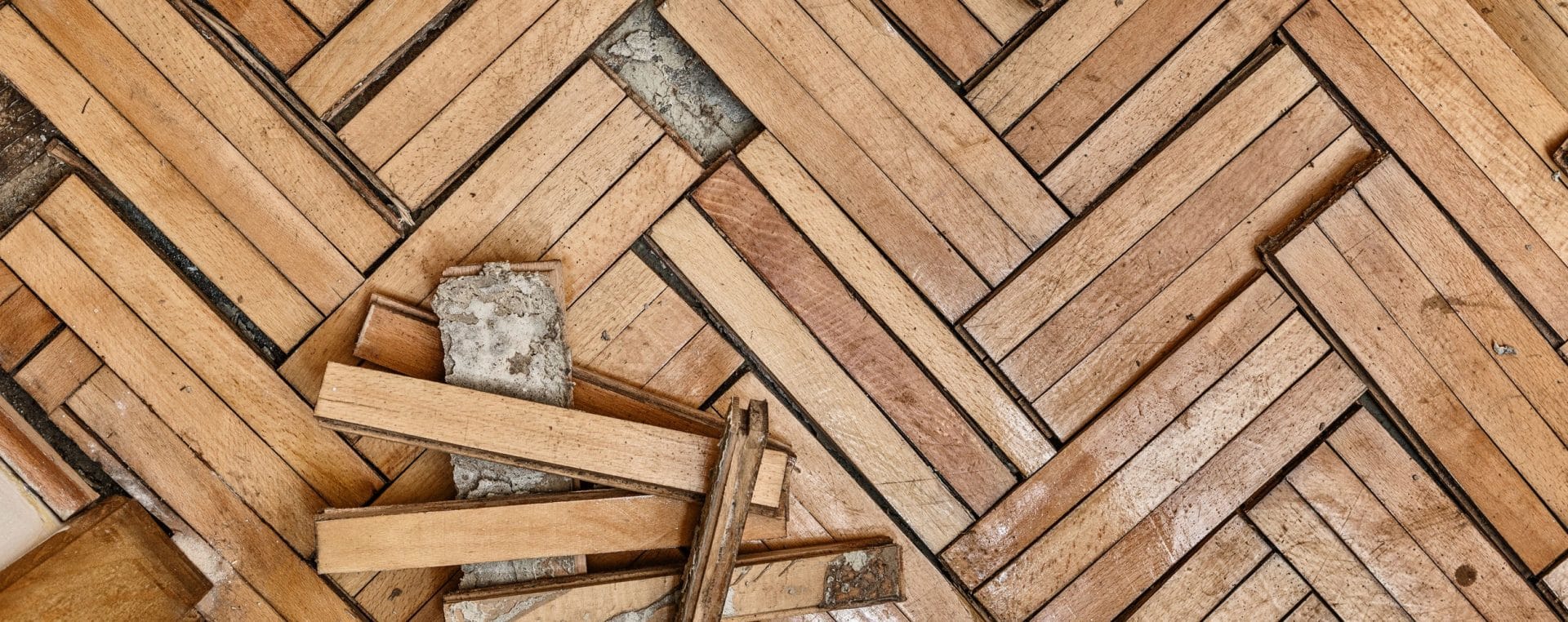 Water damaged wood floor