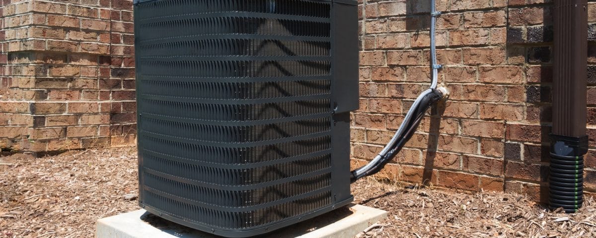 Air conditioning unit outside a home
