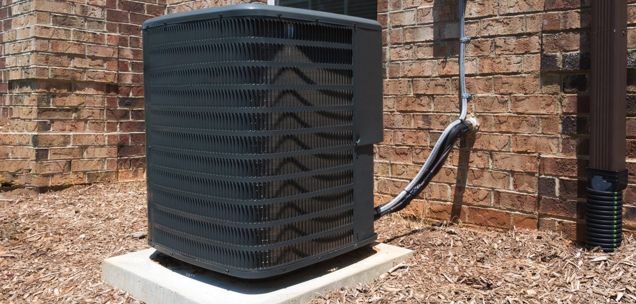 Air conditioning unit outside a home