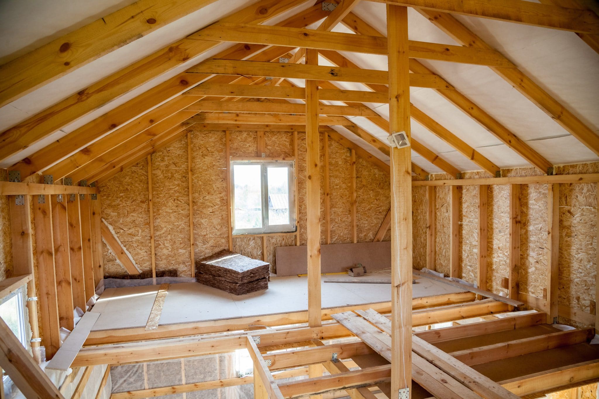 Interior of an attic